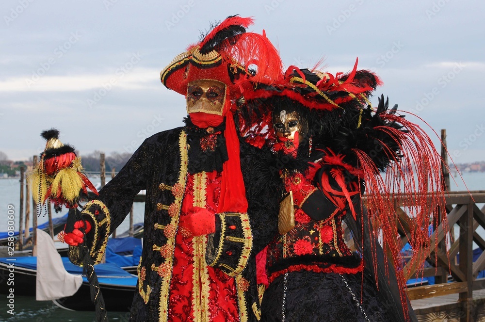 les masques au Carnaval de Venise Italie