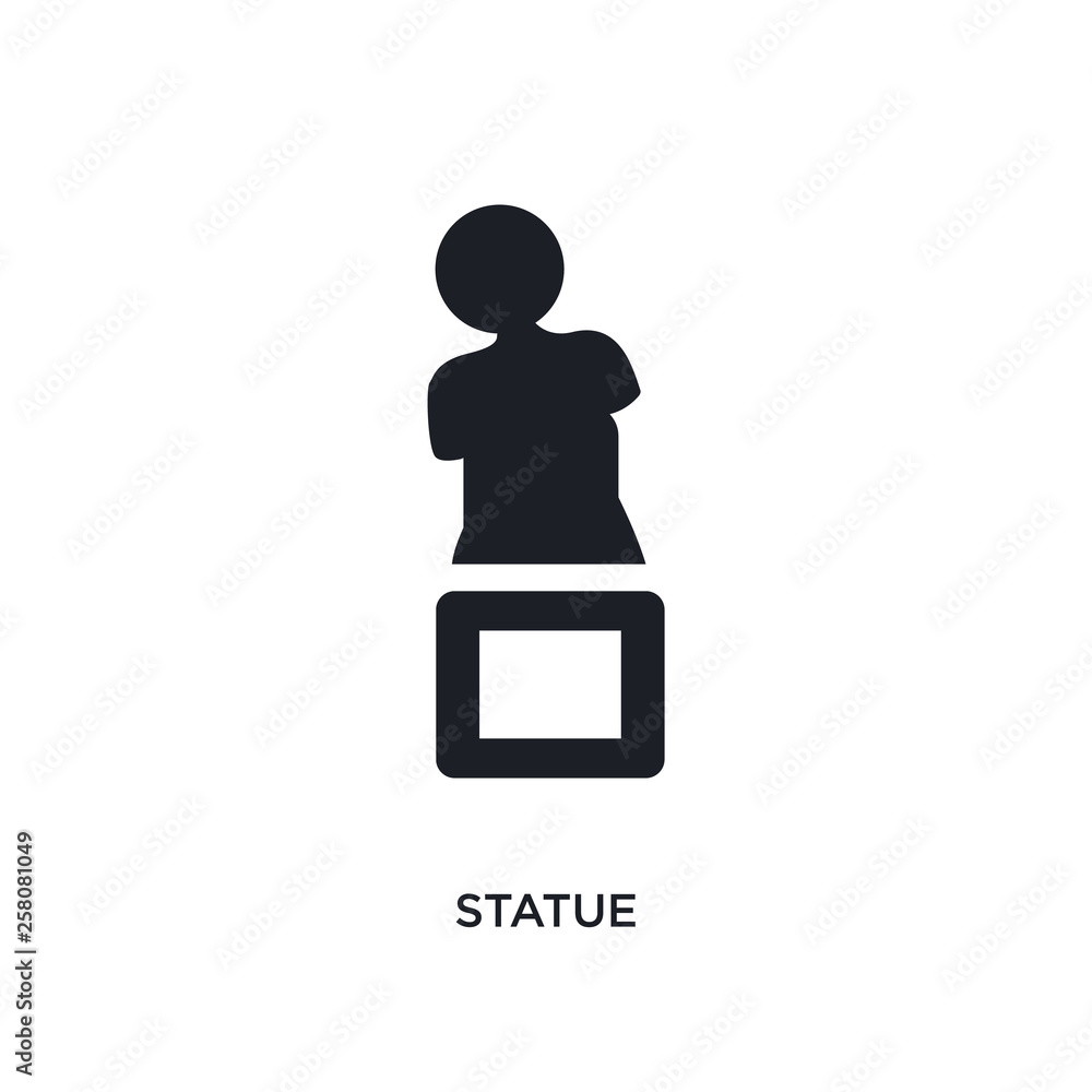 statue isolated icon. simple element illustration from museum concept ...