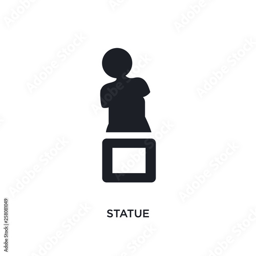statue isolated icon. simple element illustration from museum concept icons. statue editable logo sign symbol design on white background. can be use for web and mobile
