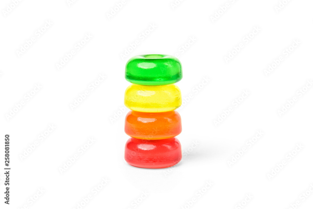 Color candies isolated on white background. Color candies isolated on white background.