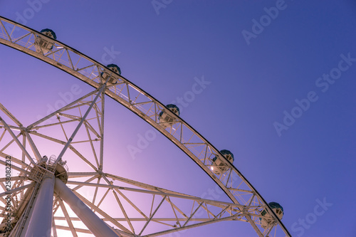 melbourne star ferris wheel against blue sky
