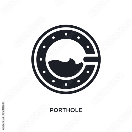 porthole isolated icon. simple element illustration from nautical concept icons. porthole editable logo sign symbol design on white background. can be use for web and mobile