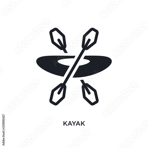 kayak isolated icon. simple element illustration from nautical concept icons. kayak editable logo sign symbol design on white background. can be use for web and mobile