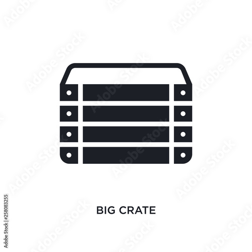 big crate isolated icon. simple element illustration from nautical concept icons. big crate editable logo sign symbol design on white background. can be use for web and mobile