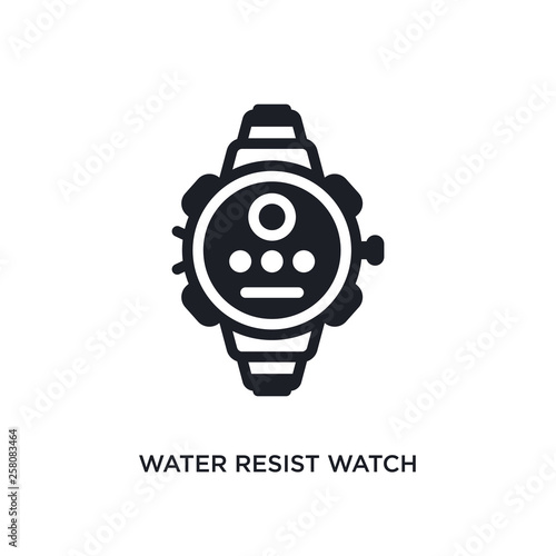 water resist watch isolated icon. simple element illustration from nautical concept icons. water resist watch editable logo sign symbol design on white background. can be use for web and mobile