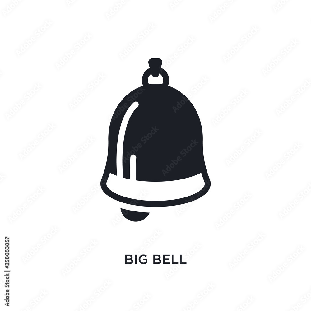 Fototapeta premium big bell isolated icon. simple element illustration from nautical concept icons. big bell editable logo sign symbol design on white background. can be use for web and mobile