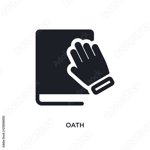 oath isolated icon. simple element illustration from political concept icons. oath editable logo sign symbol design on white background. can be use for web and mobile