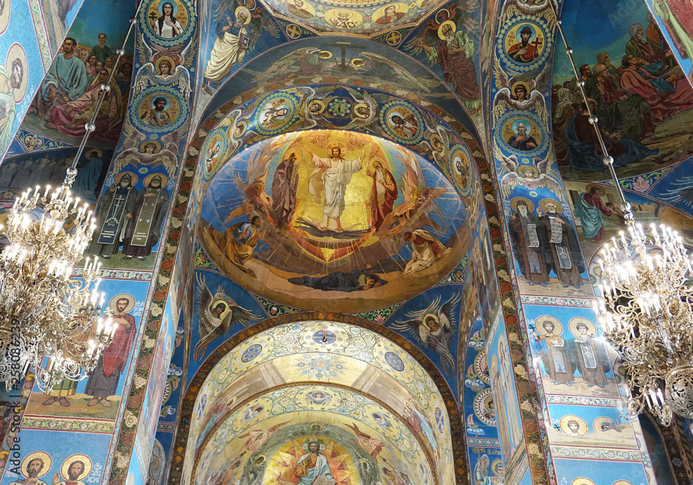 The interior of the Church on the Spilled Blood