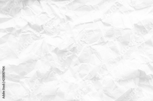 Crumpled, Wrinkled of white paper texture background.