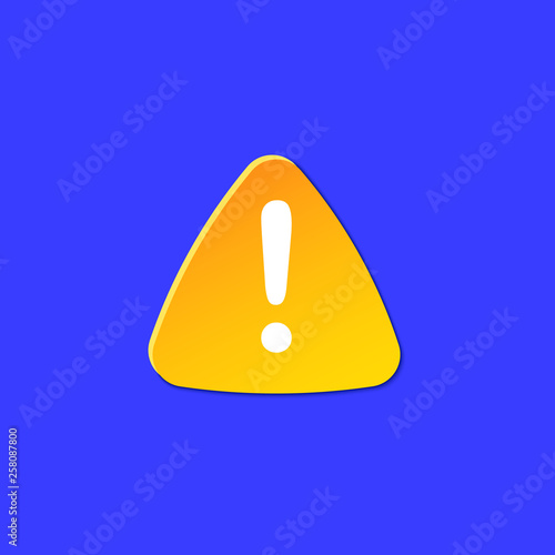 Warning icon for attention. Dangerous Weather forecast info sign. Safety symbol paper cut art. Climate weather element. Button for Metcast report mark, meteo app, web.