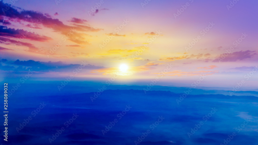  Light from sky . Religion background . beautiful cloud . background sky at sunset and dawn