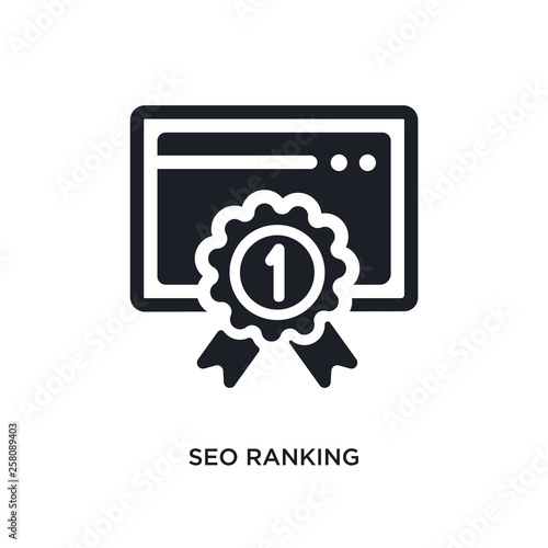 seo ranking isolated icon. simple element illustration from programming concept icons. seo ranking editable logo sign symbol design on white background. can be use for web and mobile