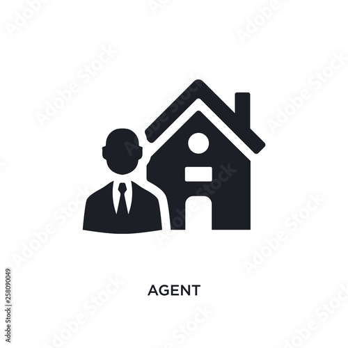 agent isolated icon. simple element illustration from real estate concept icons. agent editable logo sign symbol design on white background. can be use for web and mobile