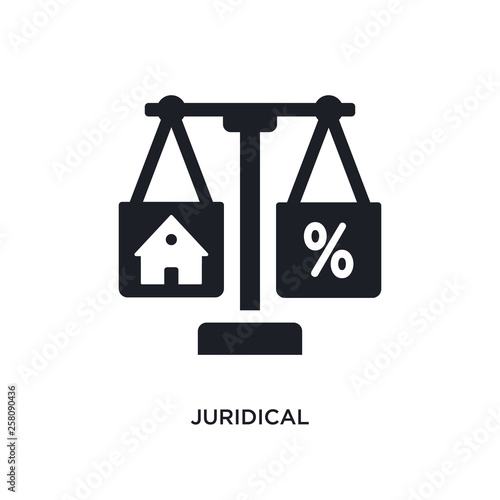 juridical isolated icon. simple element illustration from real estate concept icons. juridical editable logo sign symbol design on white background. can be use for web and mobile