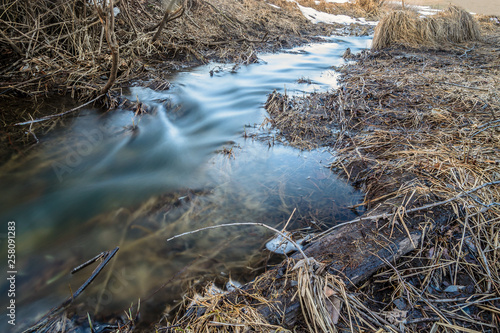 Beautiful transparent spring creek