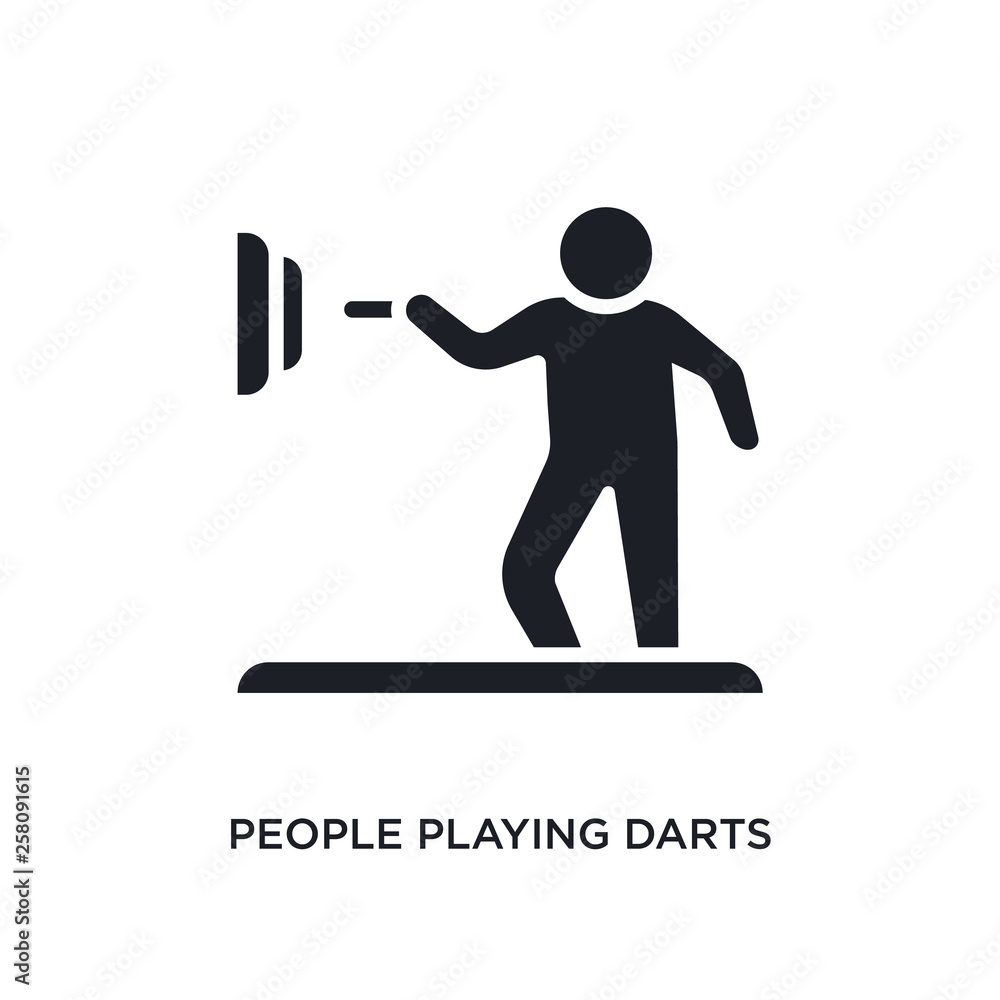 people playing darts isolated icon. simple element illustration from recreational games concept icons. people playing darts editable logo sign symbol design on white background. can be use for web people playing darts isolated icon. simple element illustration from recreational games concept icons. people playing darts editable logo sign symbol design on white background. can be use for web