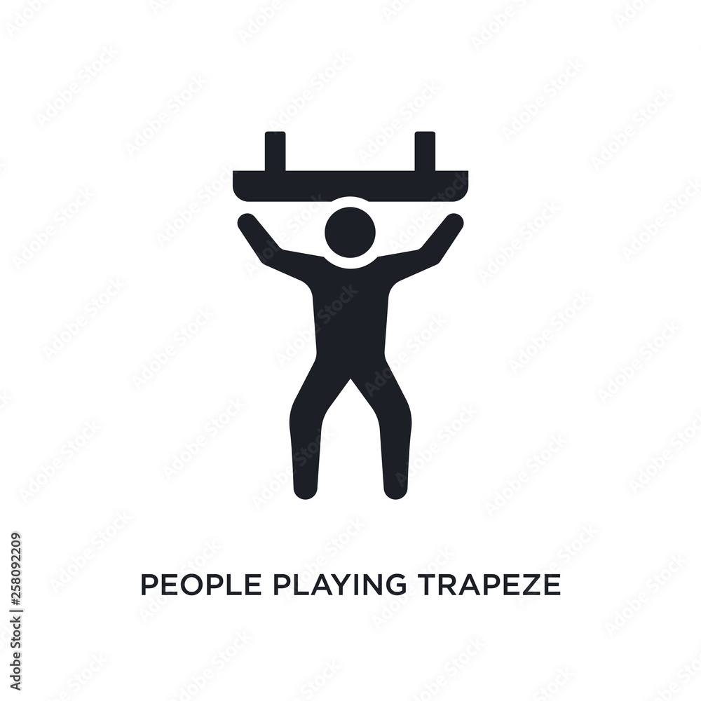 people playing trapeze isolated icon. simple element illustration from recreational games concept icons. people playing trapeze editable logo sign symbol design on white background. can be use for people playing trapeze isolated icon. simple element illustration from recreational games concept icons. people playing trapeze editable logo sign symbol design on white background. can be use for