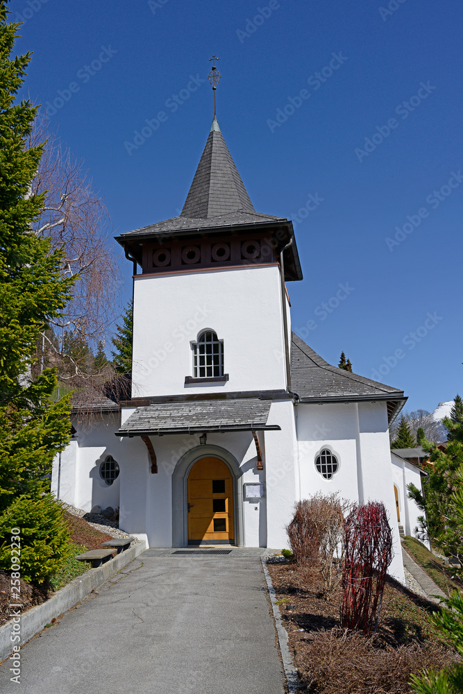 Katholische Kirche, Adelboden, Berneroberland, Schweiz Katholische Kirche, Adelboden, Berneroberland, Schweiz