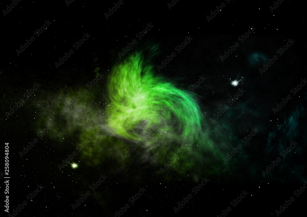 Small part of an infinite star field. 3D rendering Small part of an infinite star field. 3D rendering