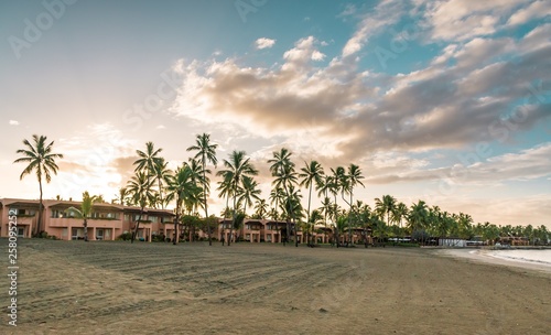 beach front hotel on an island