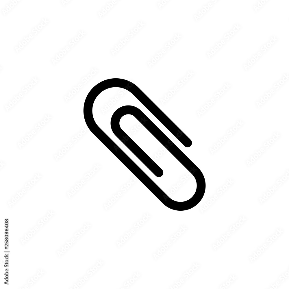 Clip icon outline simple flat style illustration Clip icon outline simple flat style illustration