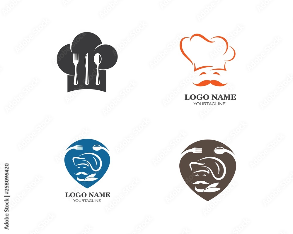 hat chef logo template vector hat chef logo template vector