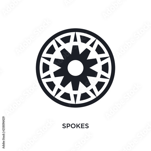 spokes isolated icon. simple element illustration from sew concept icons. spokes editable logo sign symbol design on white background. can be use for web and mobile