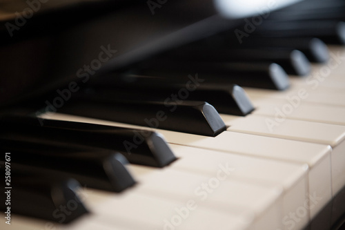 Vászonkép side view of piano keyboard