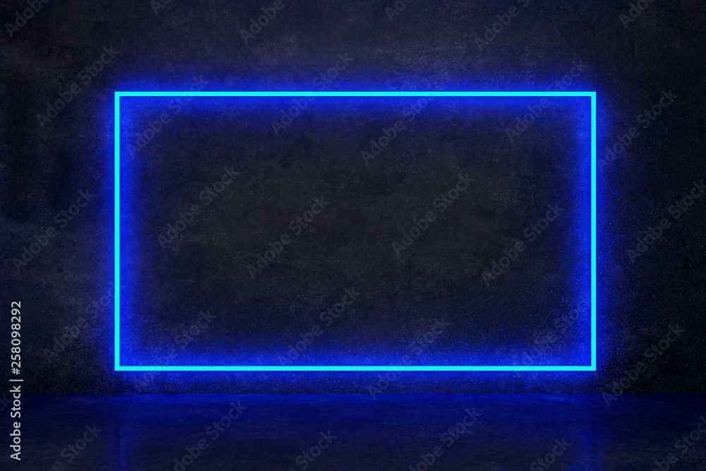 custom made wallpaper toronto digitalrectangle blue neon on a dark wall