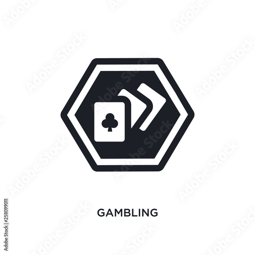 gambling isolated icon. simple element illustration from signs concept icons. gambling editable logo sign symbol design on white background. can be use for web and mobile