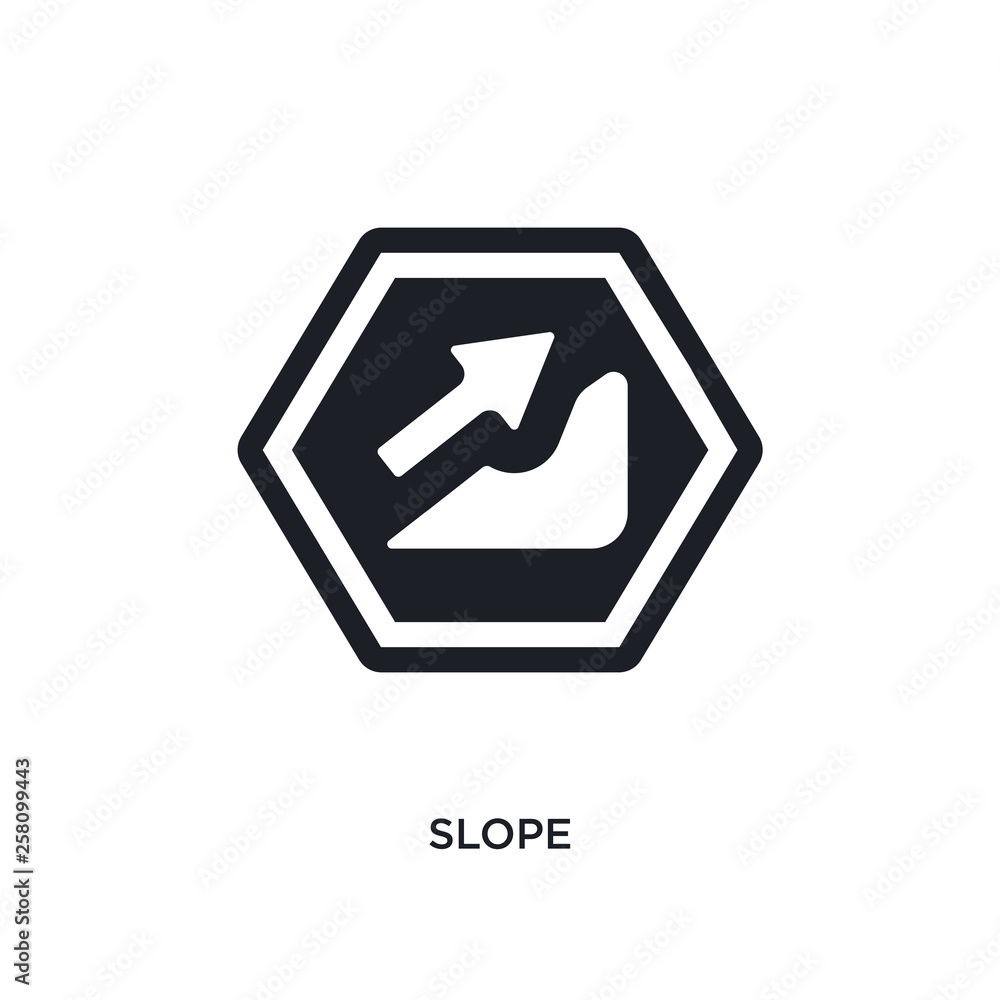 slope isolated icon. simple element illustration from signs concept icons. slope editable logo sign symbol design on white background. can be use for web and mobile slope isolated icon. simple element illustration from signs concept icons. slope editable logo sign symbol design on white background. can be use for web and mobile
