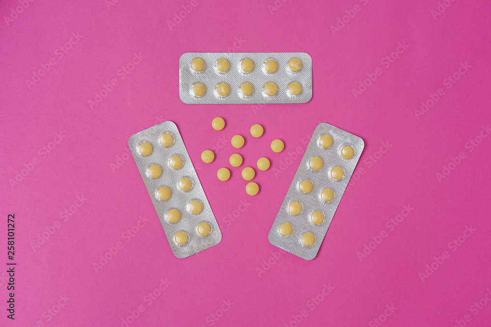 Heart pills. Medical tablets