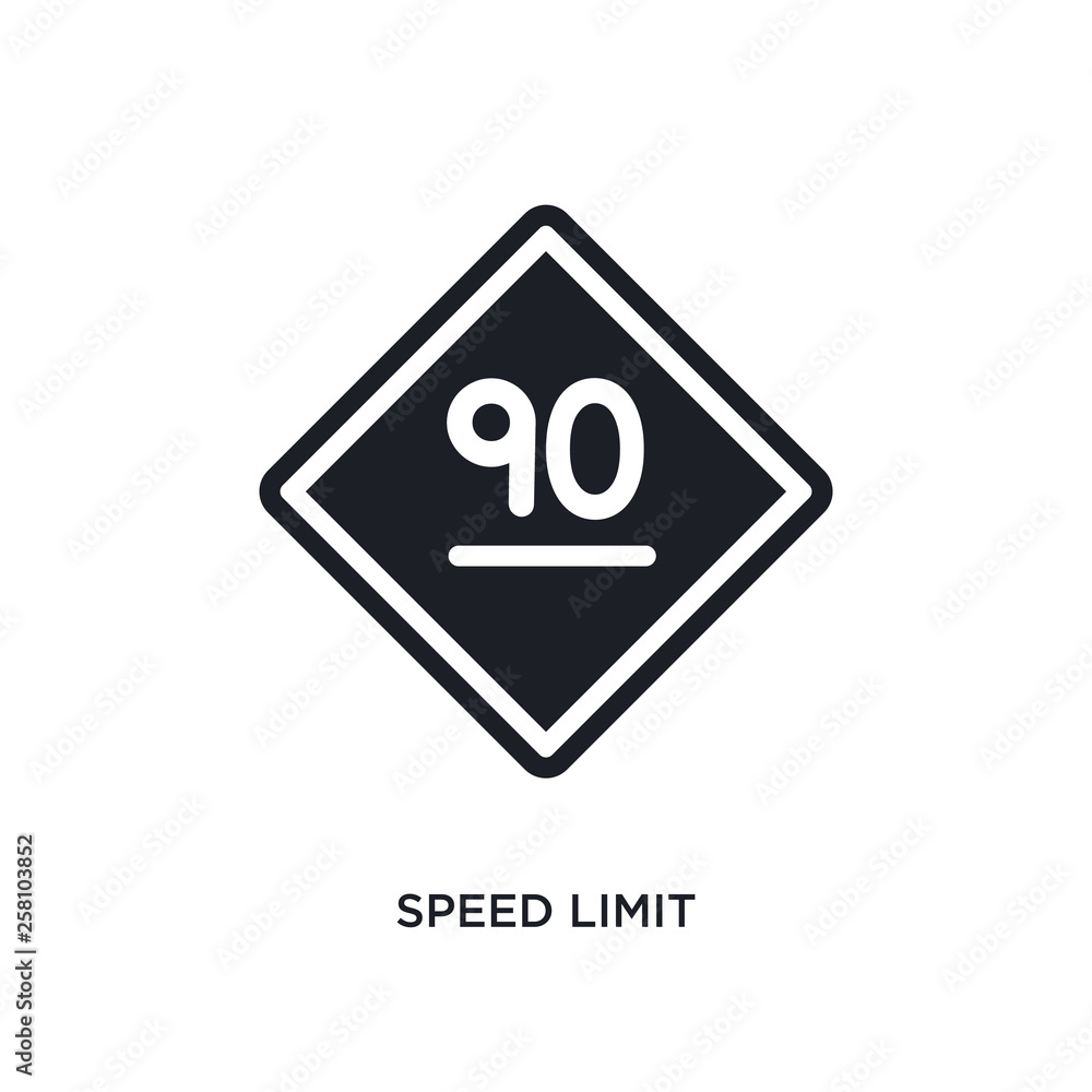 speed limit isolated icon. simple element illustration from traffic signs concept icons. speed limit editable logo sign symbol design on white background. can be use for web and mobile speed limit isolated icon. simple element illustration from traffic signs concept icons. speed limit editable logo sign symbol design on white background. can be use for web and mobile