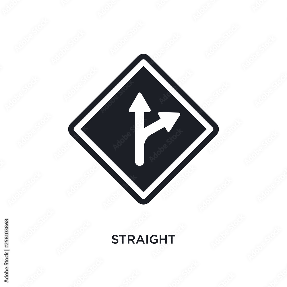 straight isolated icon. simple element illustration from traffic signs concept icons. straight editable logo sign symbol design on white background. can be use for web and mobile straight isolated icon. simple element illustration from traffic signs concept icons. straight editable logo sign symbol design on white background. can be use for web and mobile