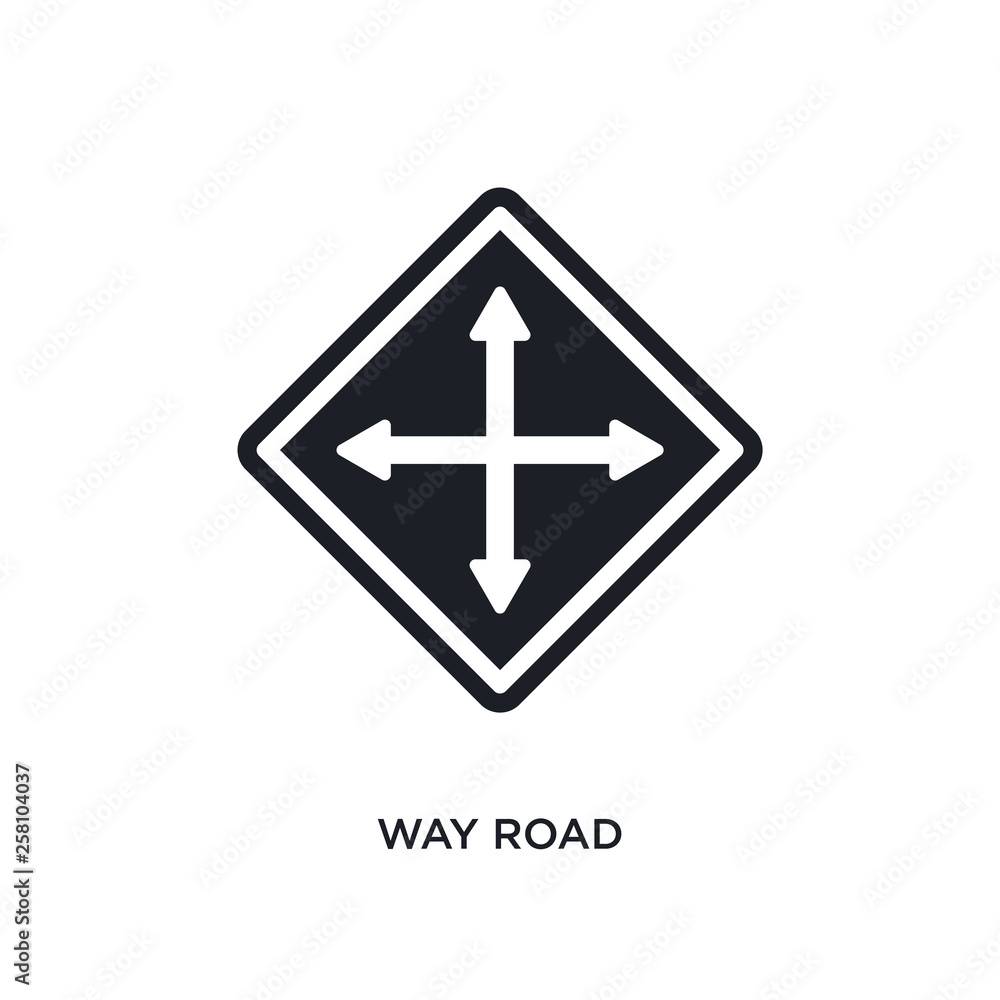 way road isolated icon. simple element illustration from traffic signs concept icons. way road editable logo sign symbol design on white background. can be use for web and mobile way road isolated icon. simple element illustration from traffic signs concept icons. way road editable logo sign symbol design on white background. can be use for web and mobile