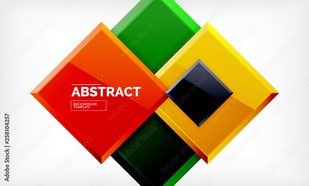 Square abstract background, glossy geometric design Square abstract background, glossy geometric design