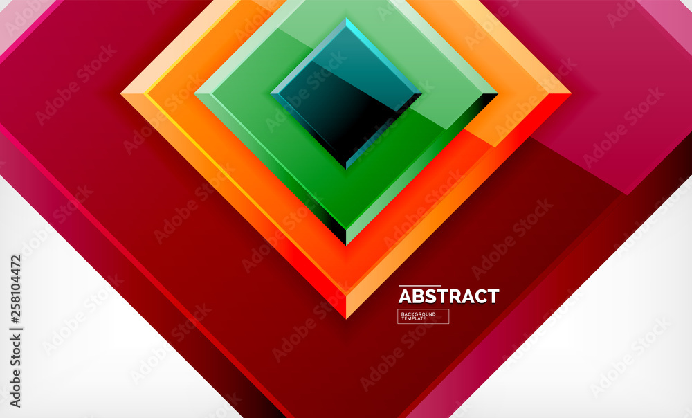 Square abstract background, glossy geometric design Square abstract background, glossy geometric design