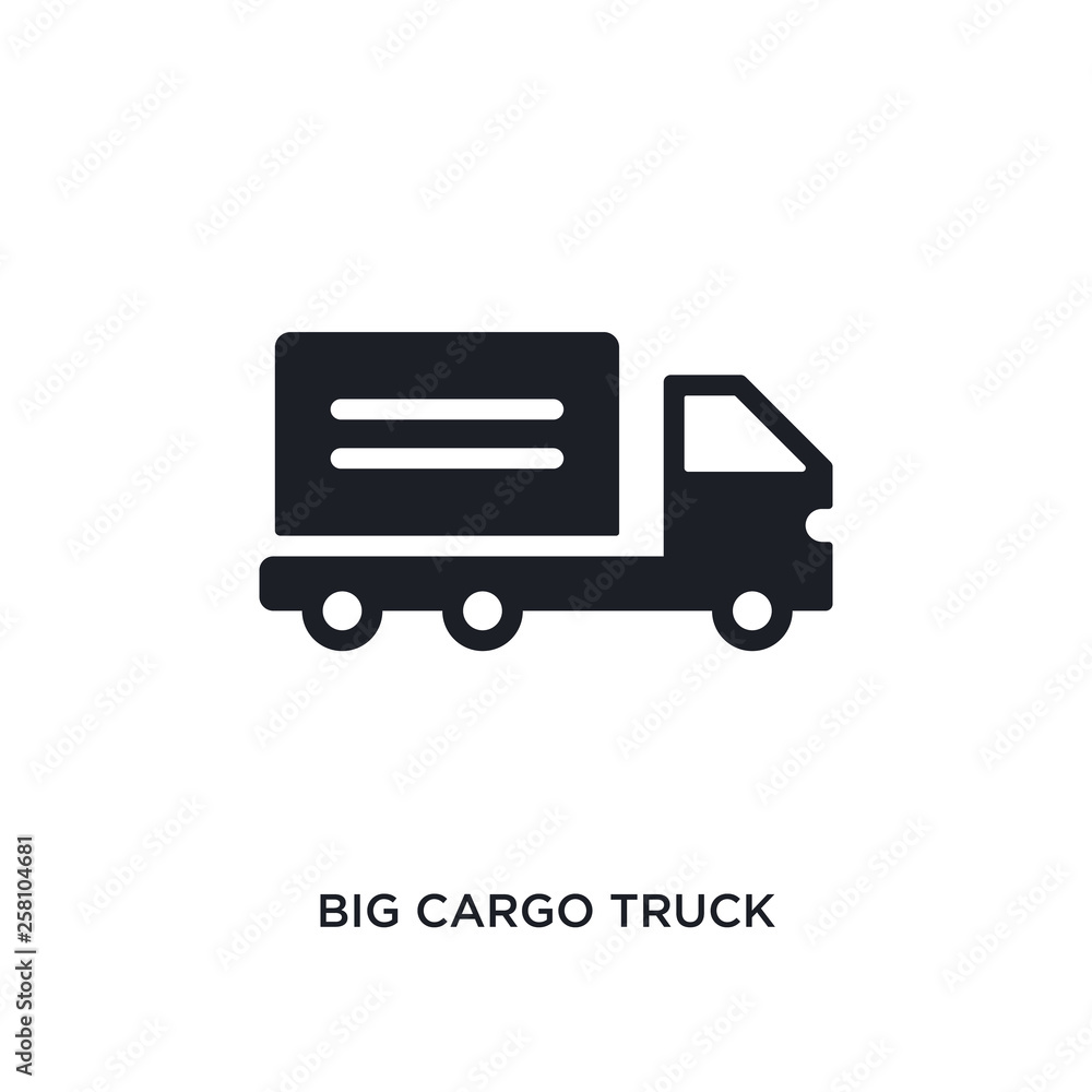 big cargo truck isolated icon. simple element illustration from ultimate glyphicons concept icons. big cargo truck editable logo sign symbol design on white background. can be use for web and mobile