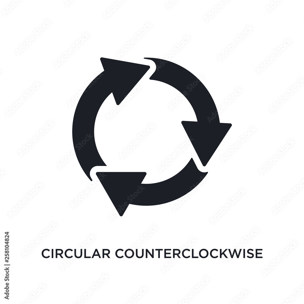 circular counterclockwise arrows isolated icon. simple element