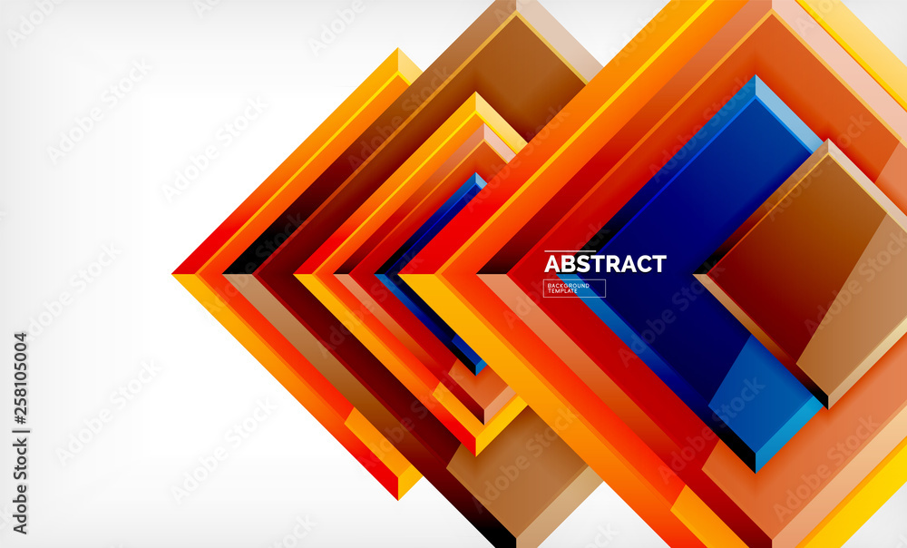Square geometrical background Square geometrical background