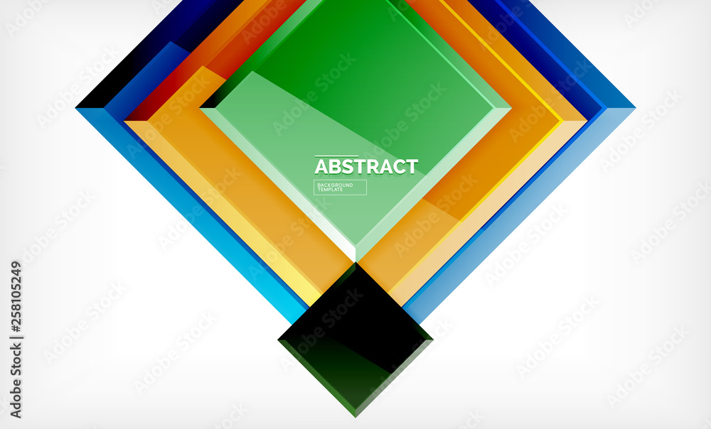Square abstract background, glossy geometric design Square abstract background, glossy geometric design