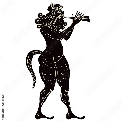 Ancient greek painting.Pottery art.. Mediterranean culture.Ancient greece mythology.