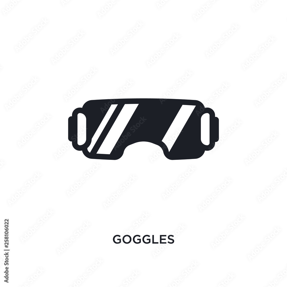 goggles isolated icon. simple element illustration from winter concept icons. goggles editable logo sign symbol design on white background. can be use for web and mobile goggles isolated icon. simple element illustration from winter concept icons. goggles editable logo sign symbol design on white background. can be use for web and mobile