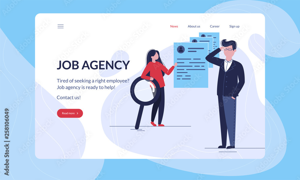 Job agency consultant who helps an employeer Job agency consultant who helps an employeer