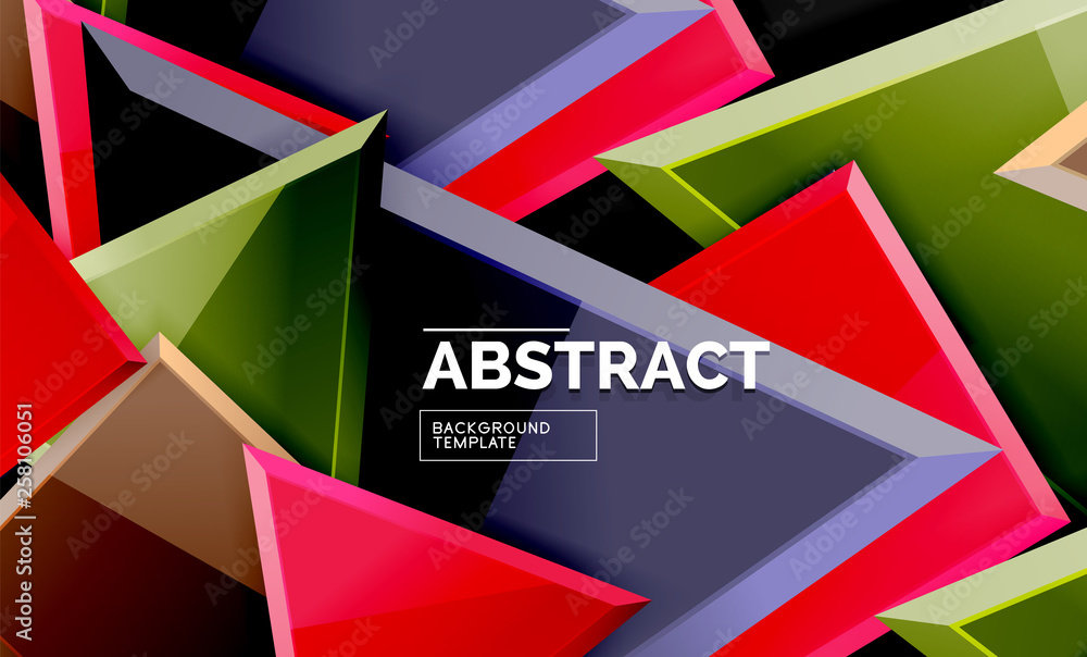 Glossy squares and triangles geometric backgrounds Glossy squares and triangles geometric backgrounds