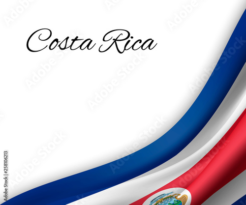 waving flag on white background.
