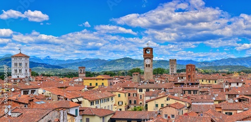 Medieval town Lucca in Tuscany, Italy. photo
