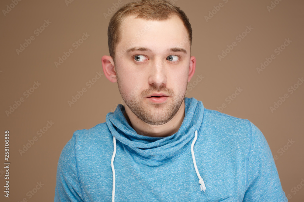 Fototapeta premium emotional man posing on the camera