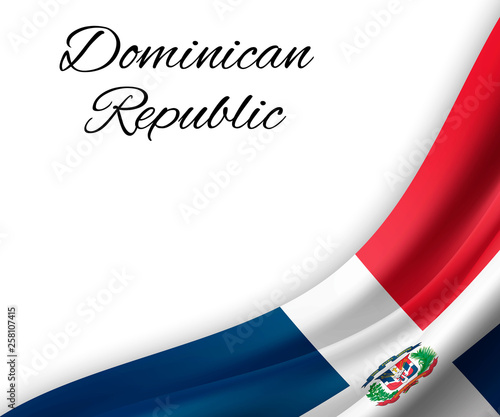 waving flag on white background.