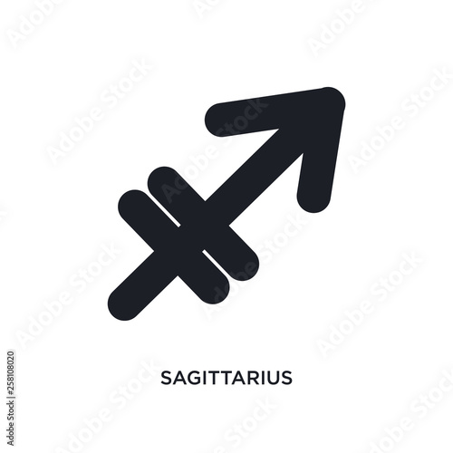 sagittarius isolated icon. simple element illustration from zodiac concept icons. sagittarius editable logo sign symbol design on white background. can be use for web and mobile